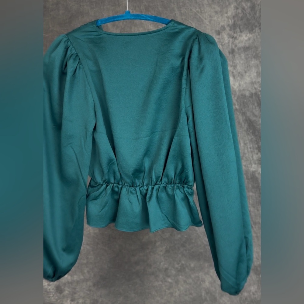 Express Peplum Blouse / Dark Teal / XS - Picture 4 of 8